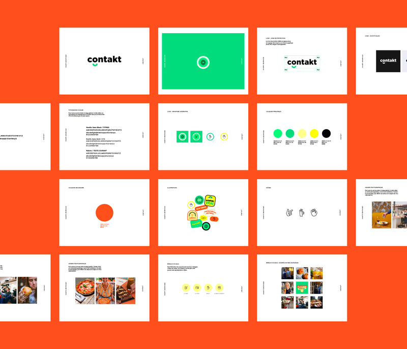 Présentation d’un brand book avec logo, couleurs, typographies et éléments graphiques d’une identité visuelle éco-responsable.