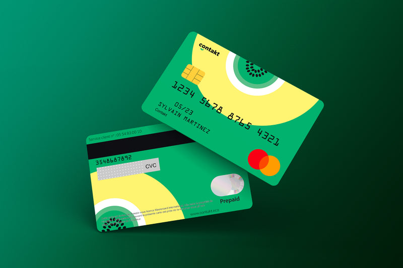 Carte bancaire éco-responsable dédiée au paiement dans les restaurants engagés dans une démarche de restauration durable.