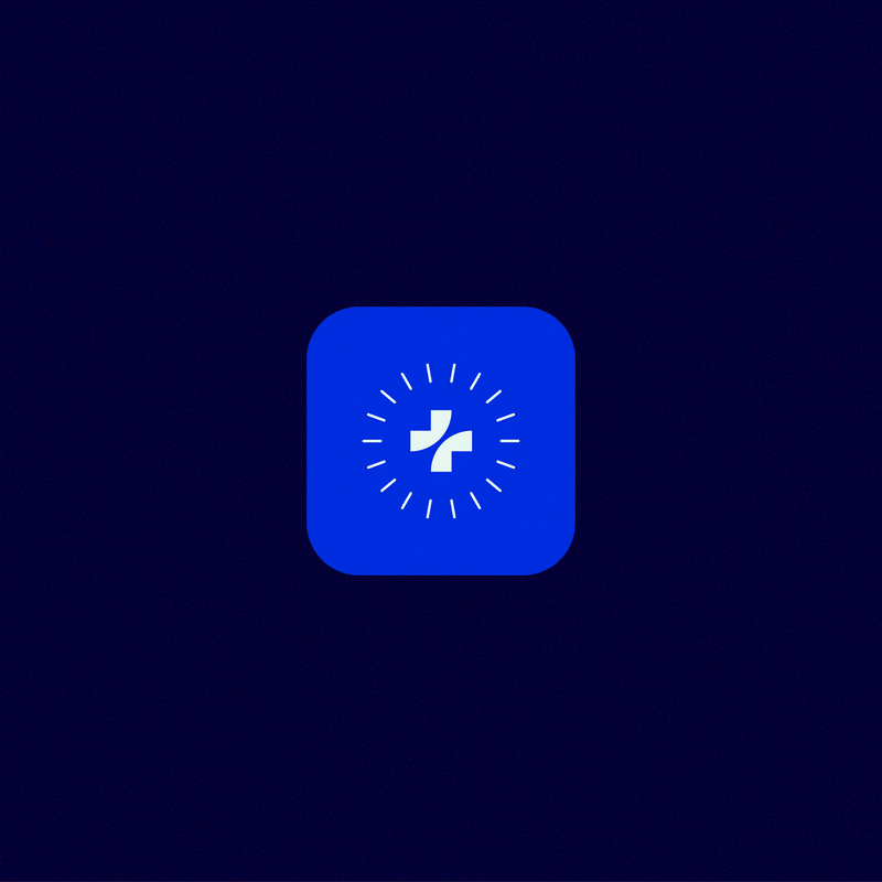 Animation de l'icône de l'application Urgences Chrono.