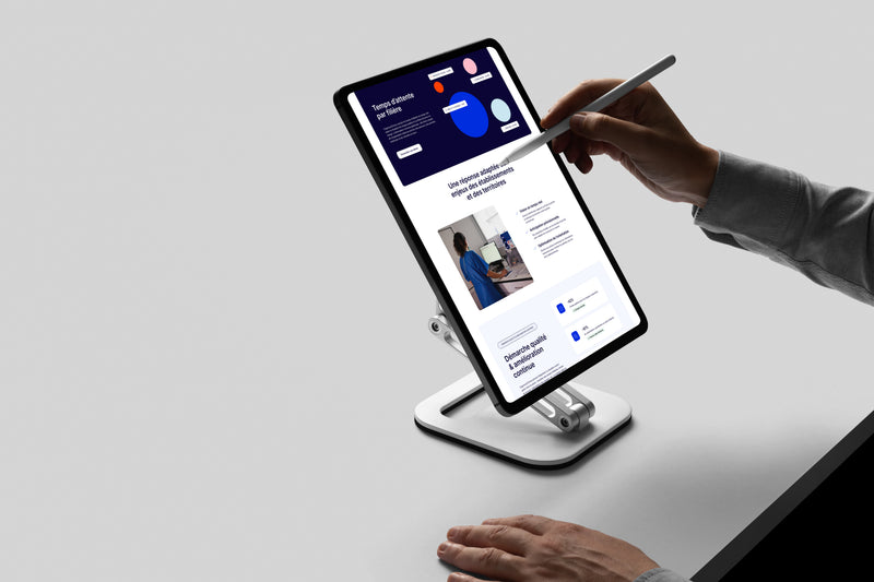 Site Urgences Chrono sur iPad, section des temps d'attente par filière.